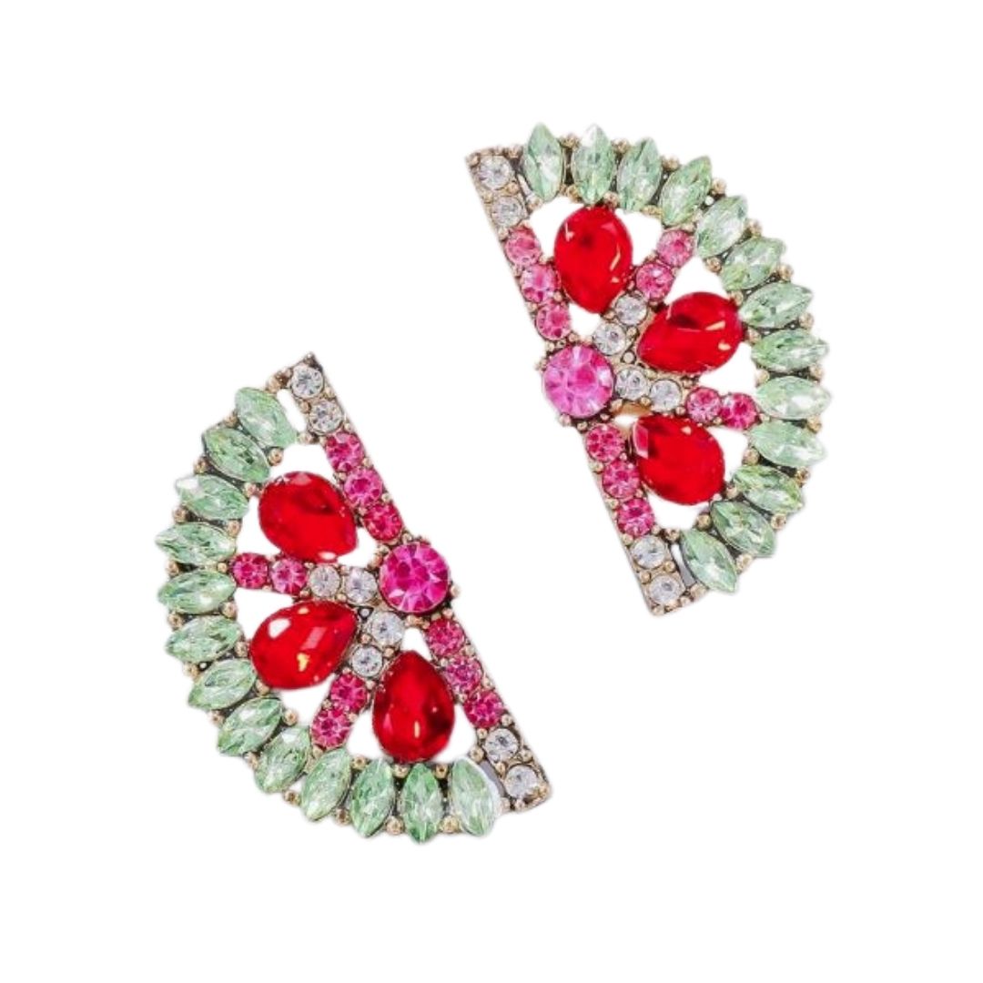 Watermelon Crystal Earrings