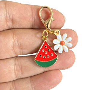 Watermelon & Flower charm