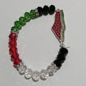 Watermelon Map Beaded Stretch Bracelet