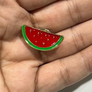 Golden Watermelon Slice Brooch