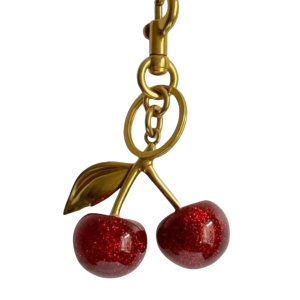 Cherry Key Chain / bag Accessory - Red Large